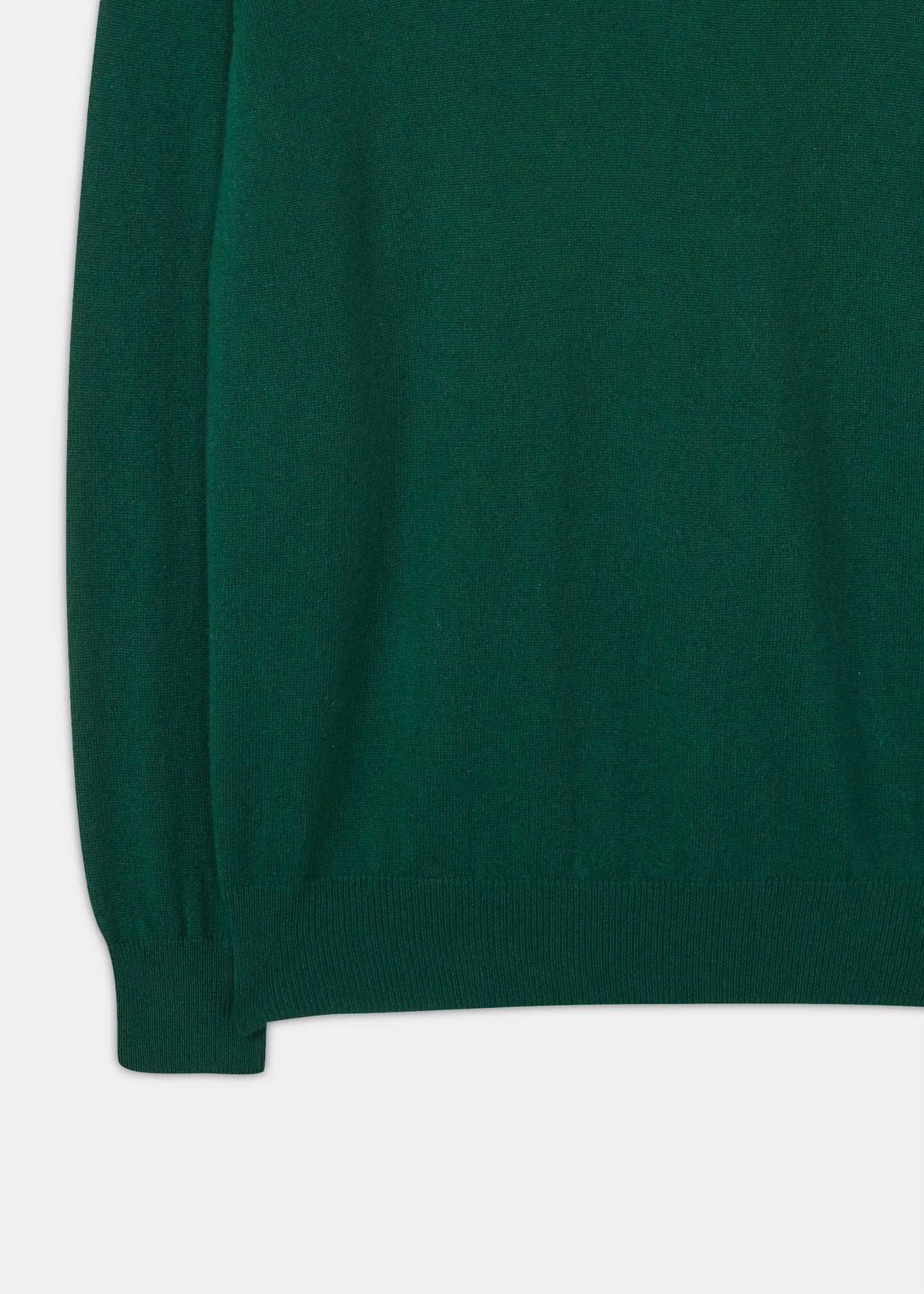 Haddington Cashmere Jumper in Tartan Green - Regular Fit