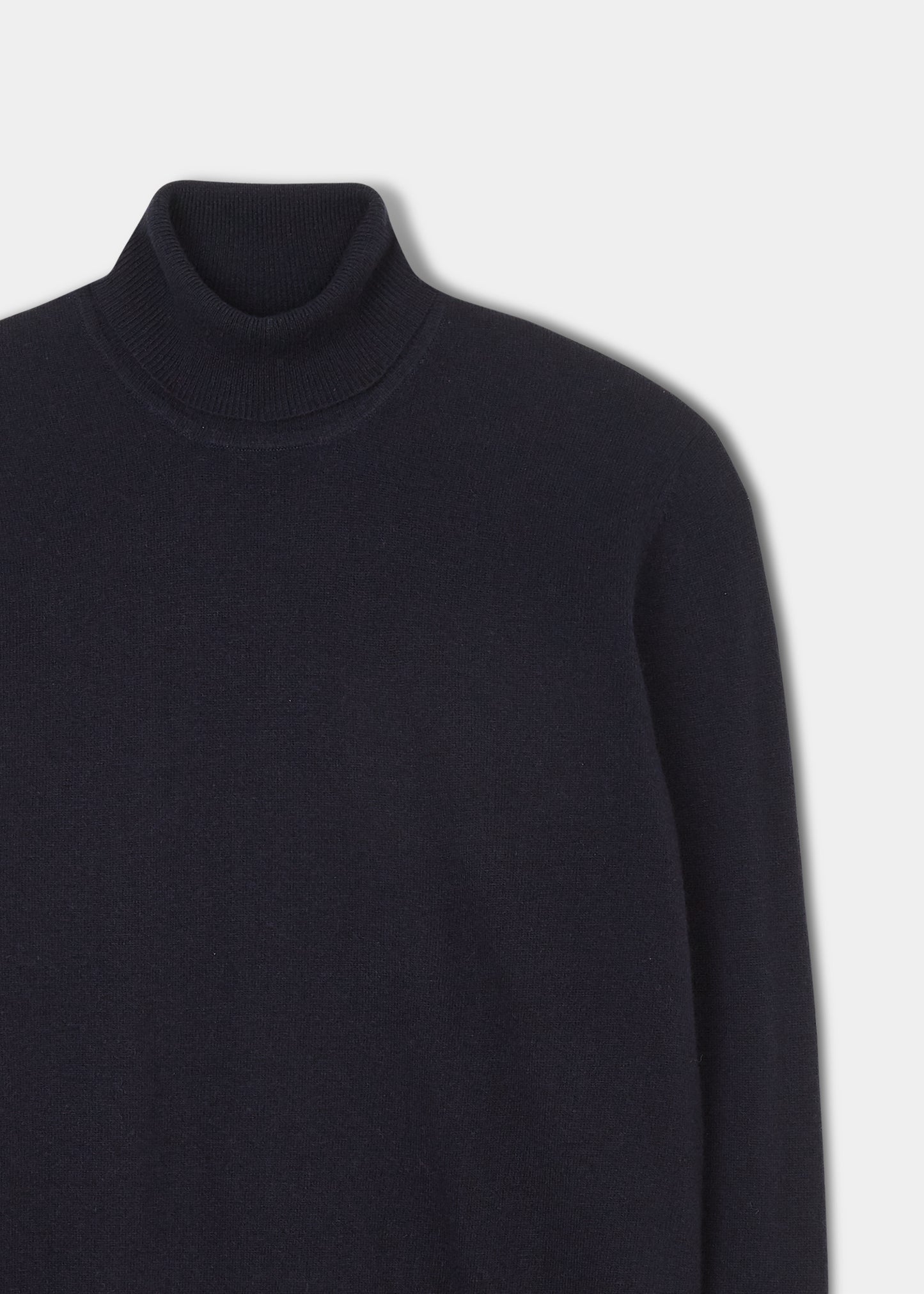 Bunbury Men's Geelong Wool Roll Neck Jumper in Dark Navy