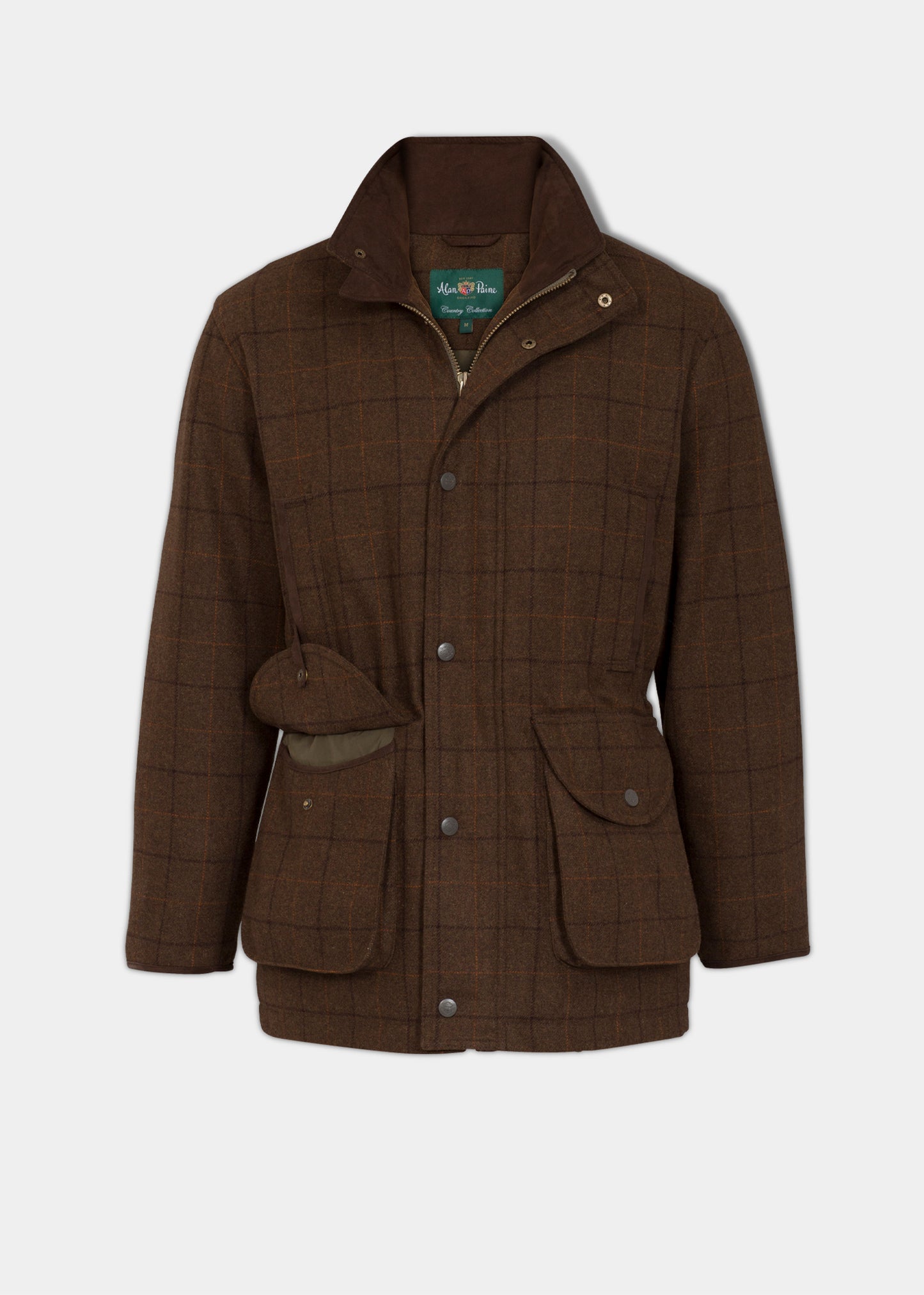 Combrook Men's Tweed Shooting Field Coat In Woodland - Regular Fit