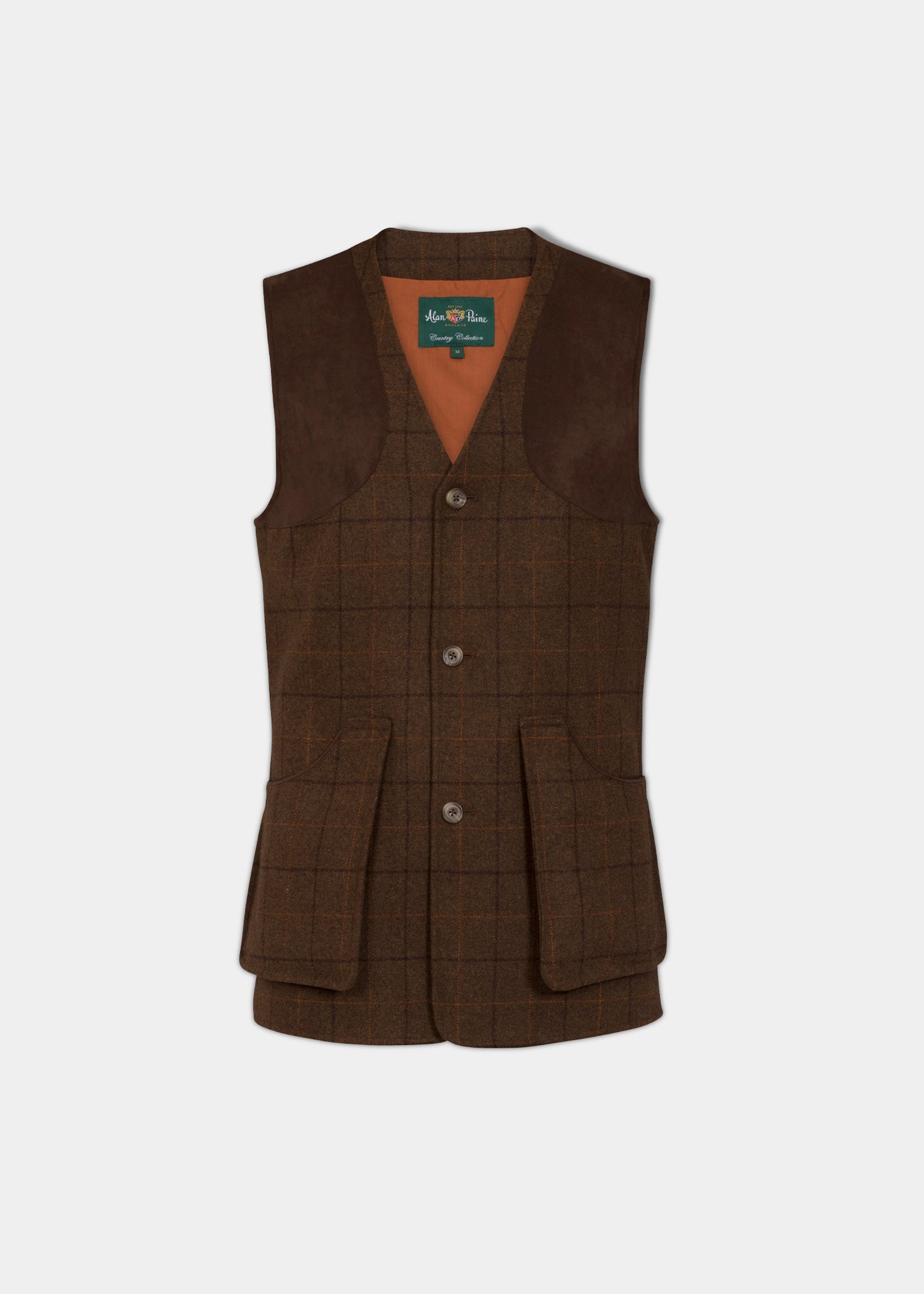 Combrook Men's Tweed Shooting Waistcoat in Woodland - Shooting Fit