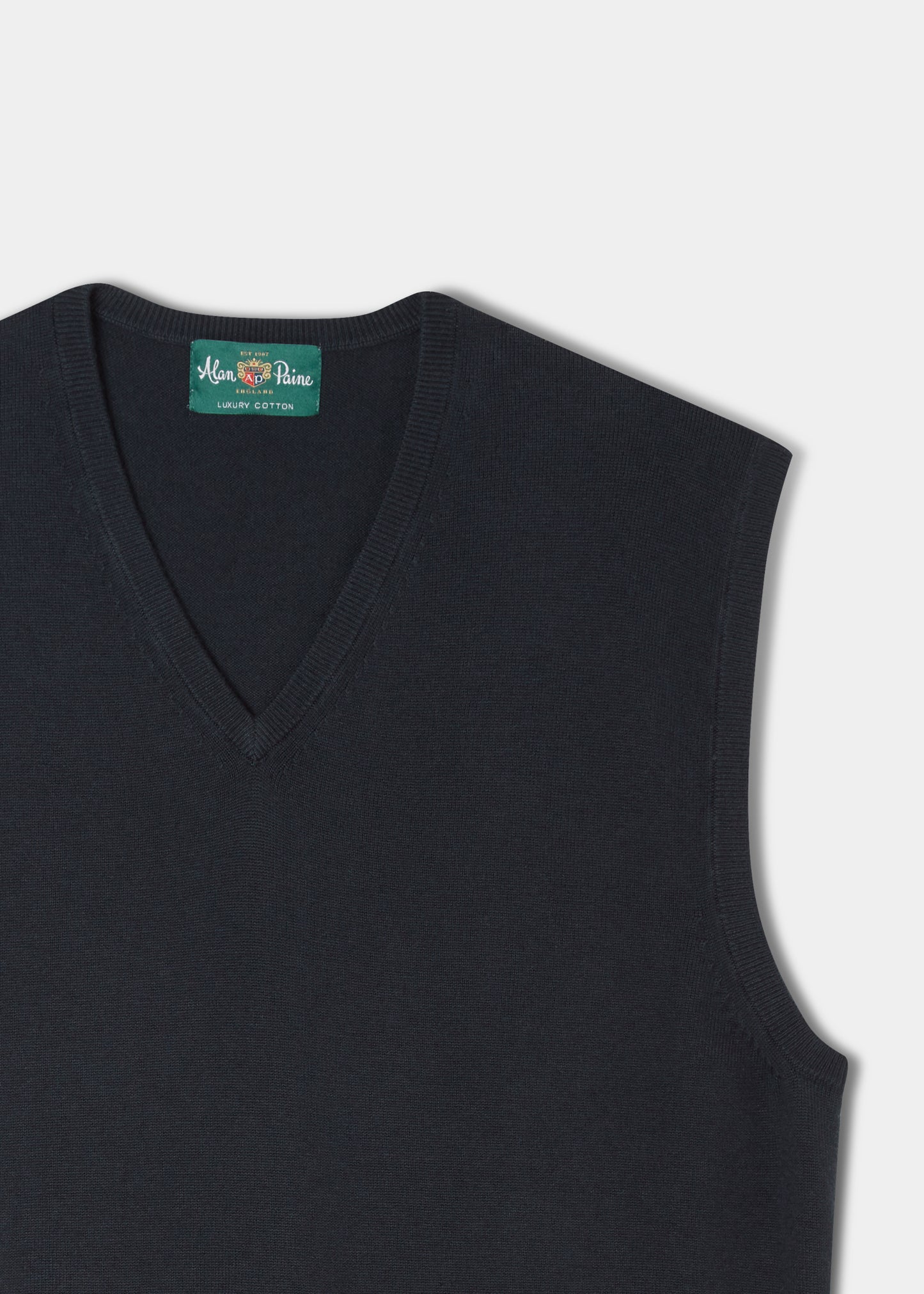 Ellerby Cotton Cashmere Slipover In Dark Navy