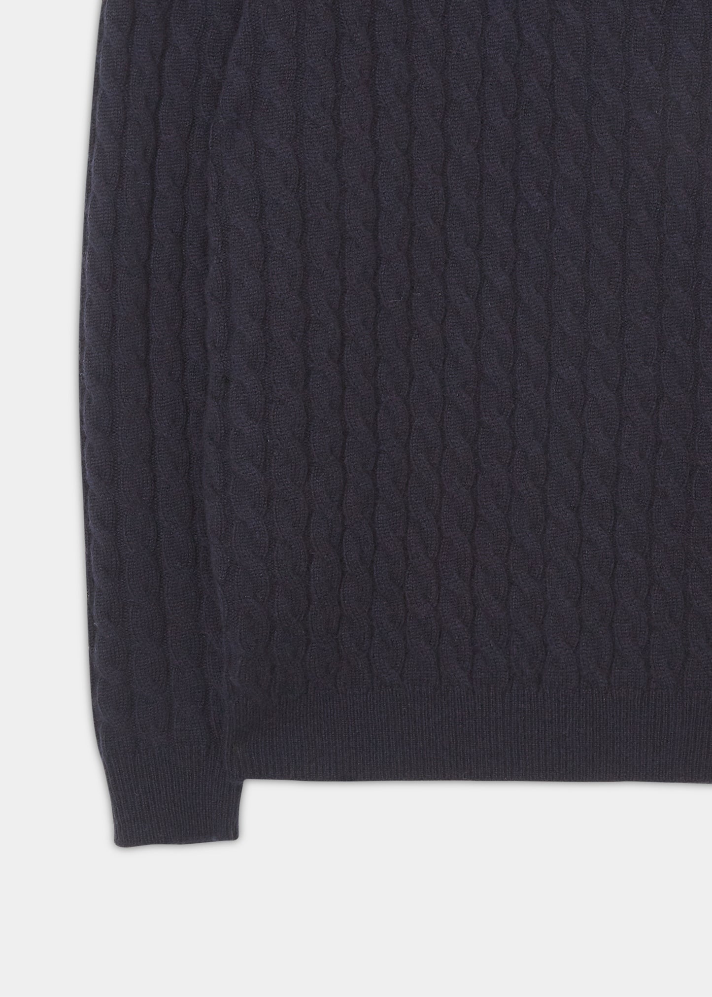 Men's Quarter Zip Cashmere Jumper In Dark Navy