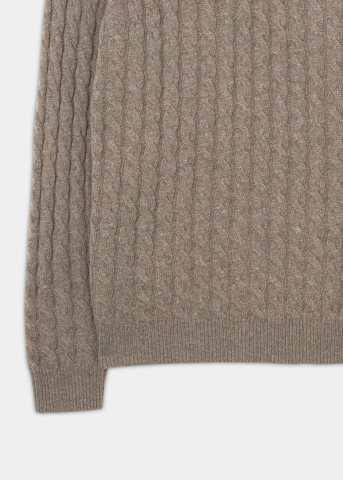 Men's Quarter Zip Cashmere Jumper In Mouse
