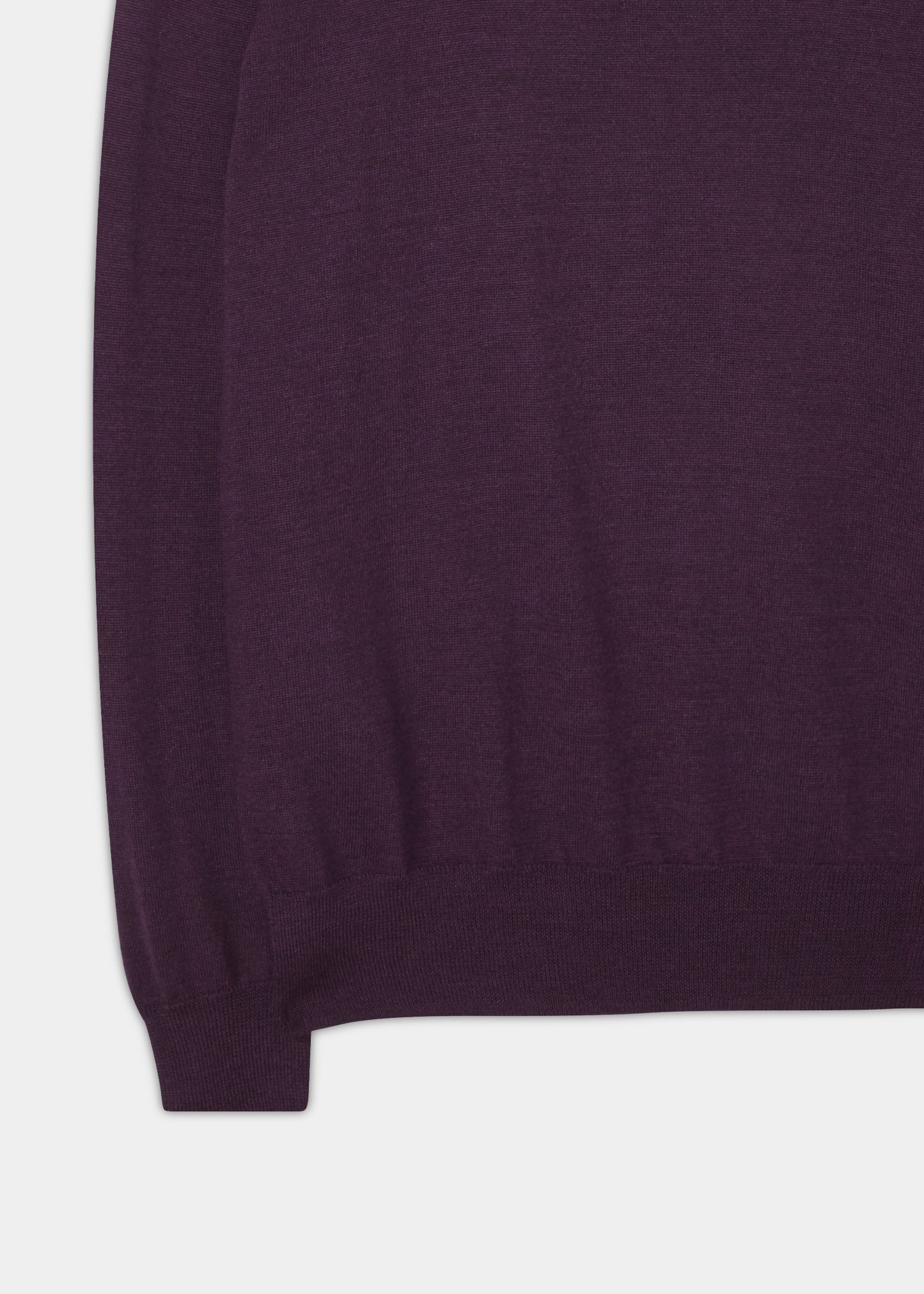 Hindhead Men's Merino Wool Polo Shirt in Black Grape - Regular Fit