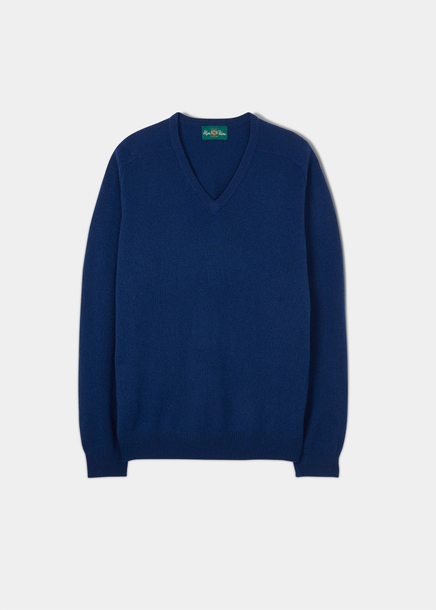 Men's Lambswool V Neck Jumper in Malabar