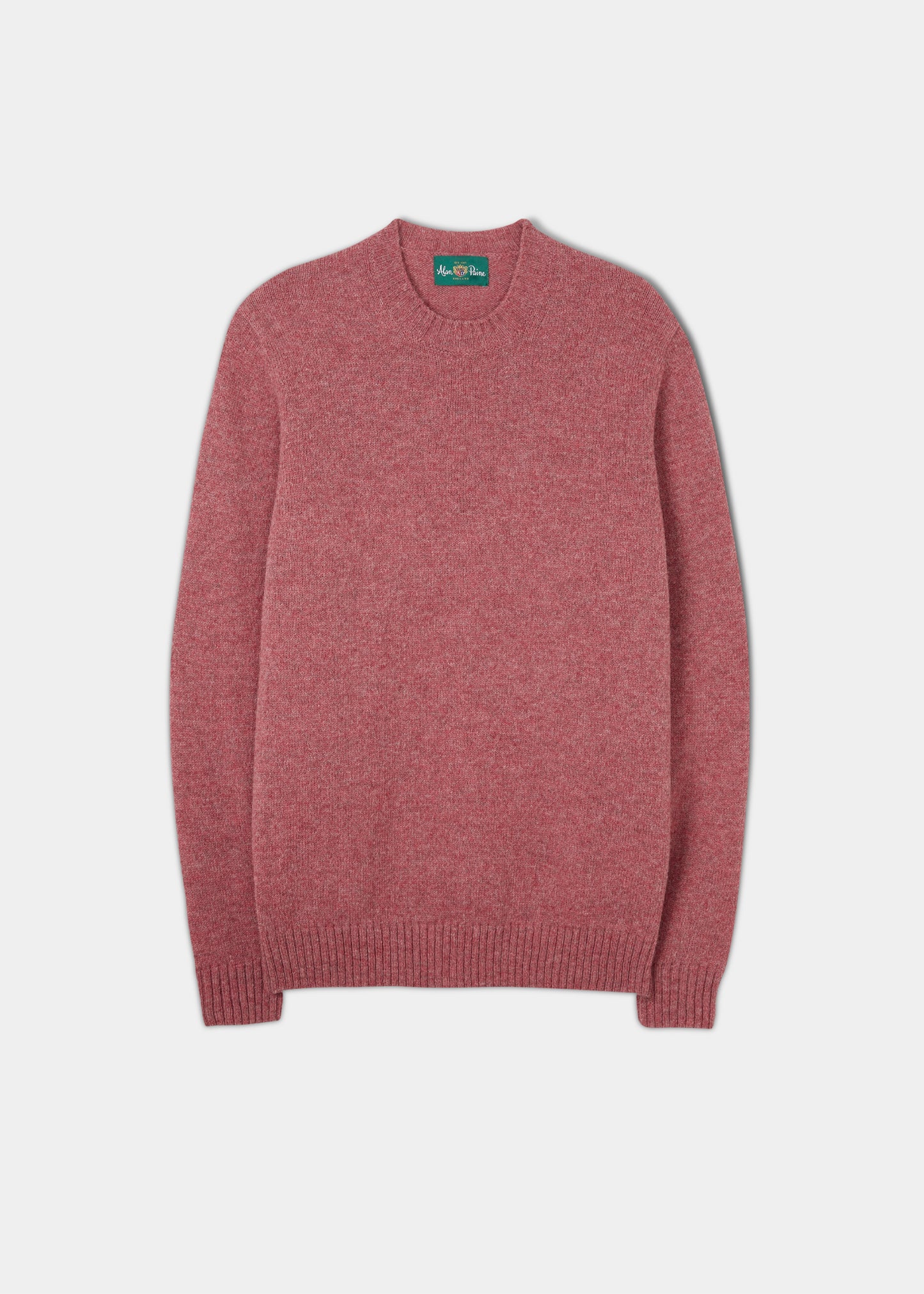 Men's Supersoft Shetland Jumper In Red Clover