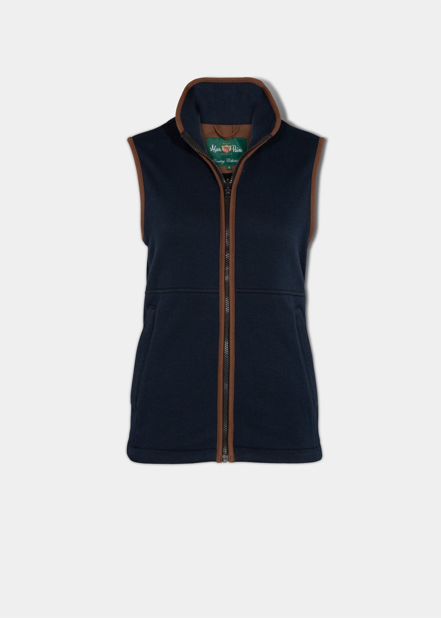 ladies-fleece-gilet-navy-herringbone