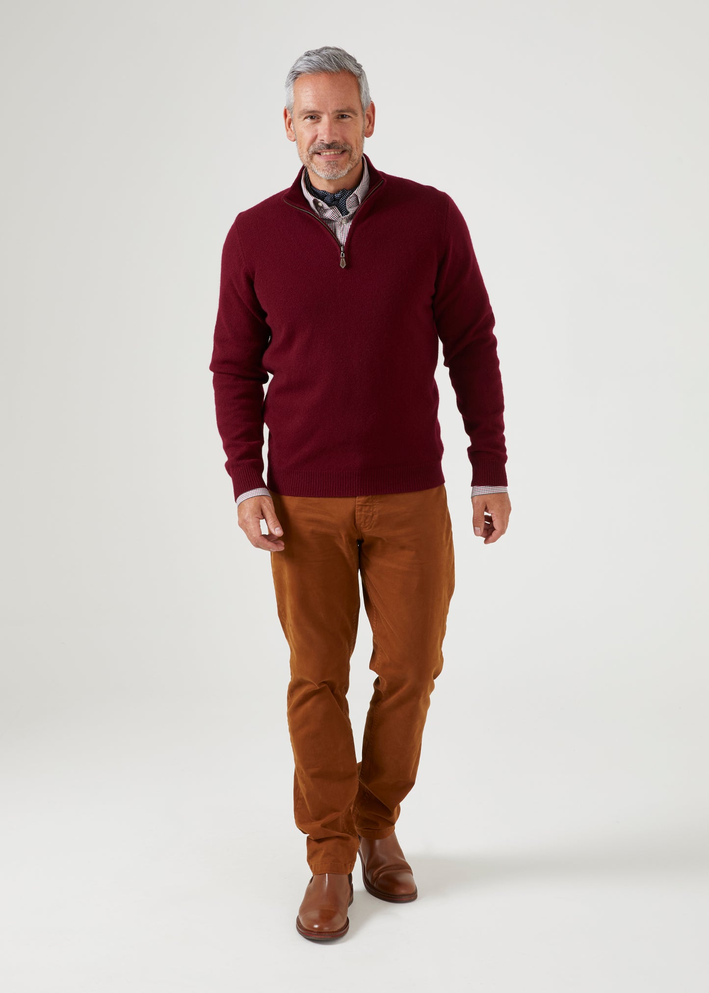 lambswool-quarter-zip-jumper-bordeaux