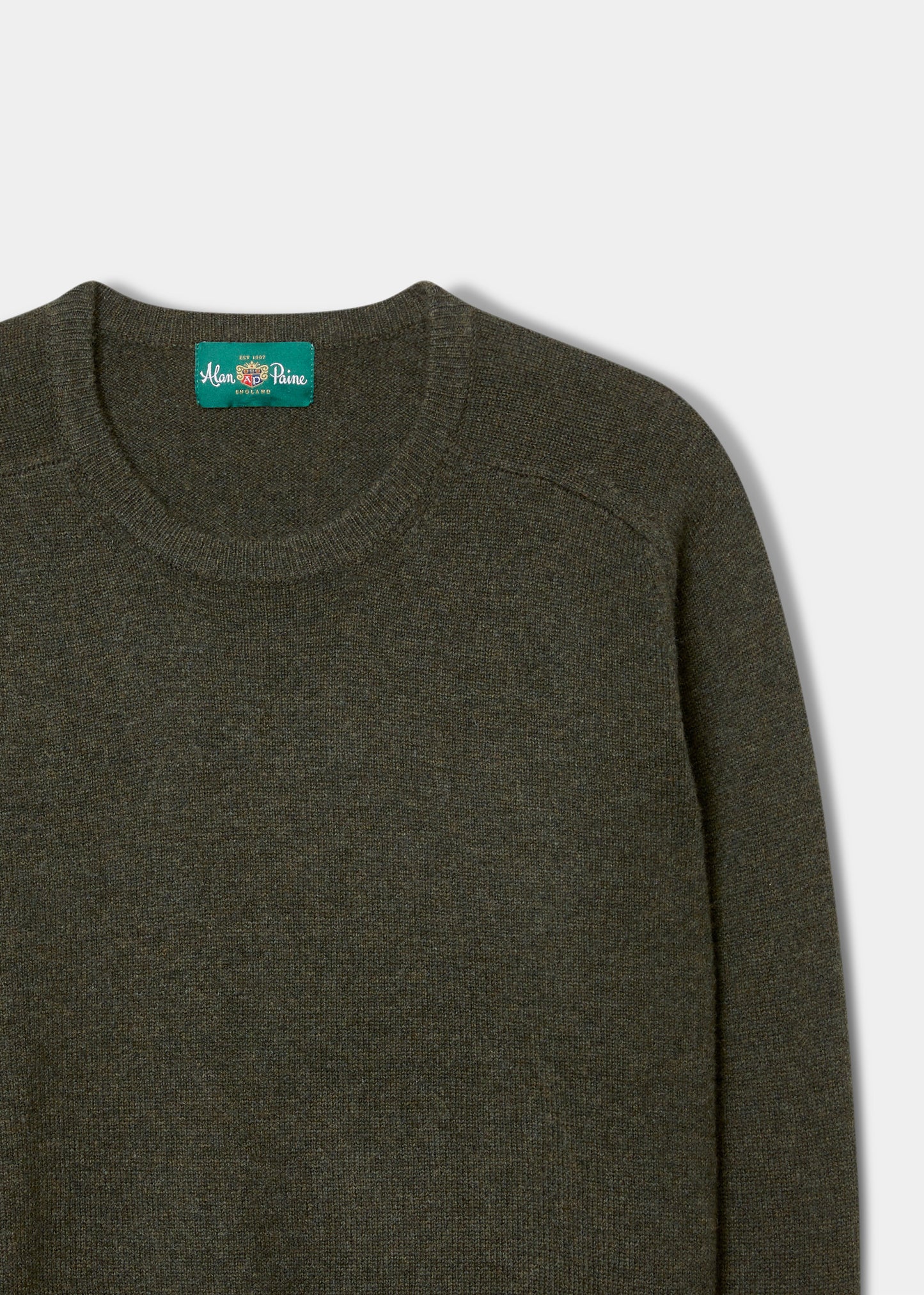 Dorset Men's Lambswool Jumper in Seaweed - Classic Fit