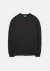 Men's Lambswool Crew Neck Jumper In Charcoal 