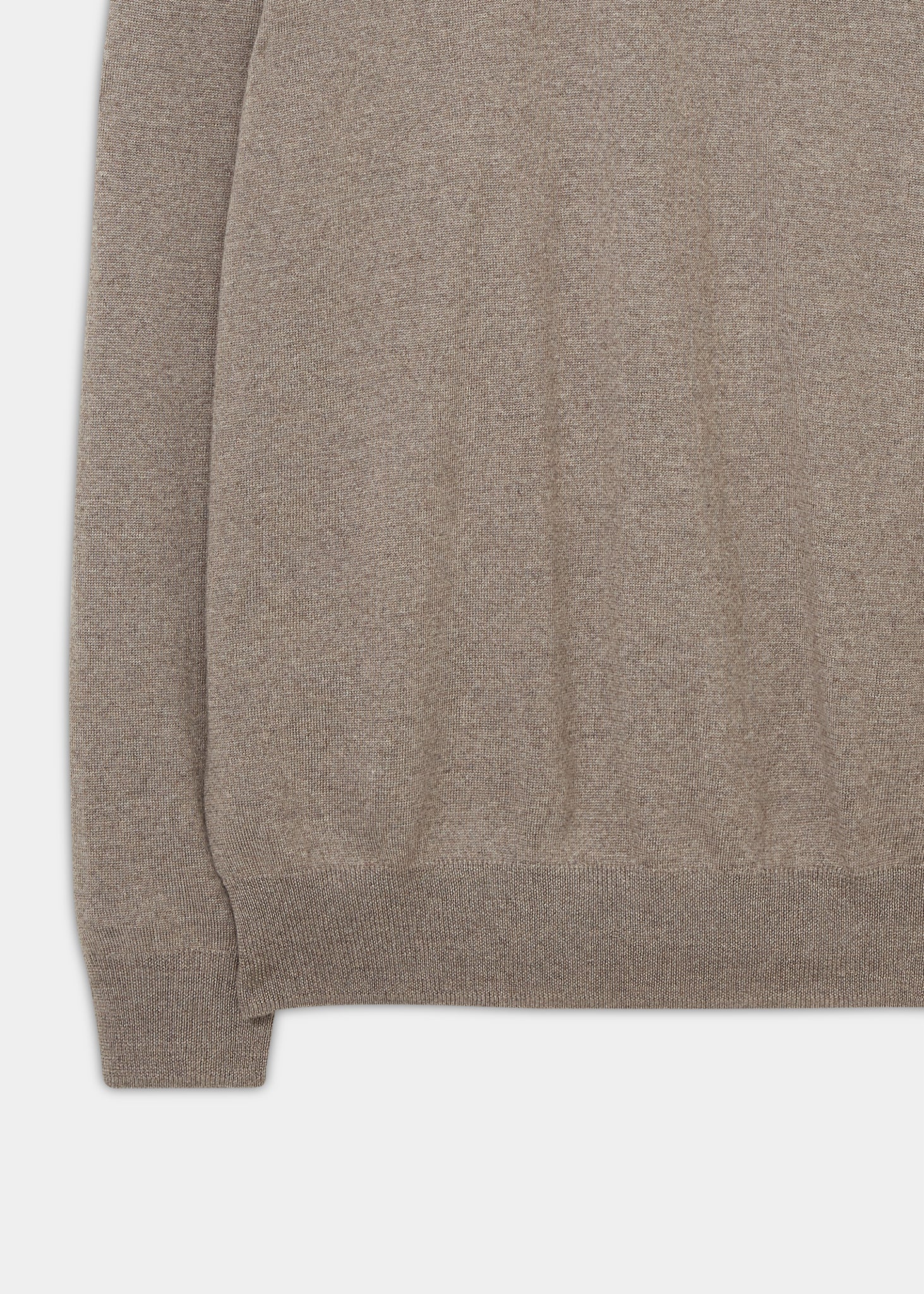 Men's Merino Wool Roll Neck Jumper in Mushroom