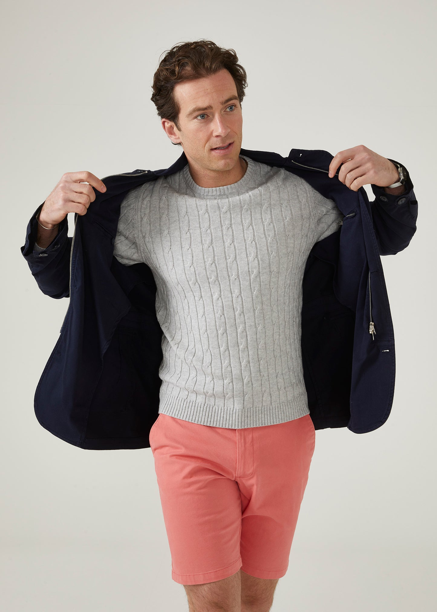 Casual men's jacket in navy.