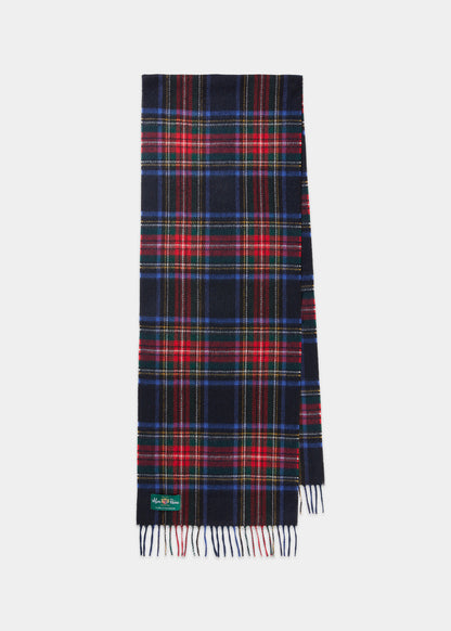 Wardlow Cashmere Check Scarf in Red