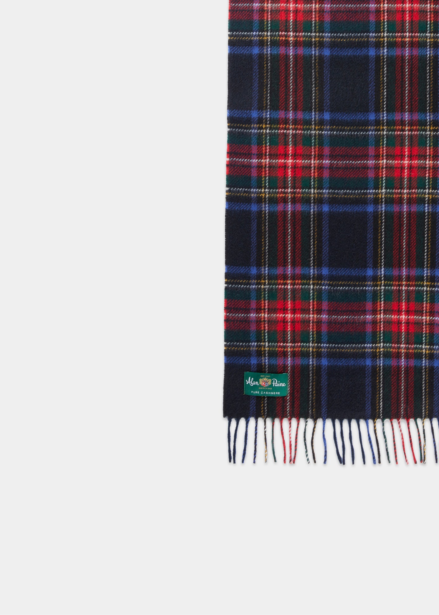 Wardlow Cashmere Check Scarf in Red