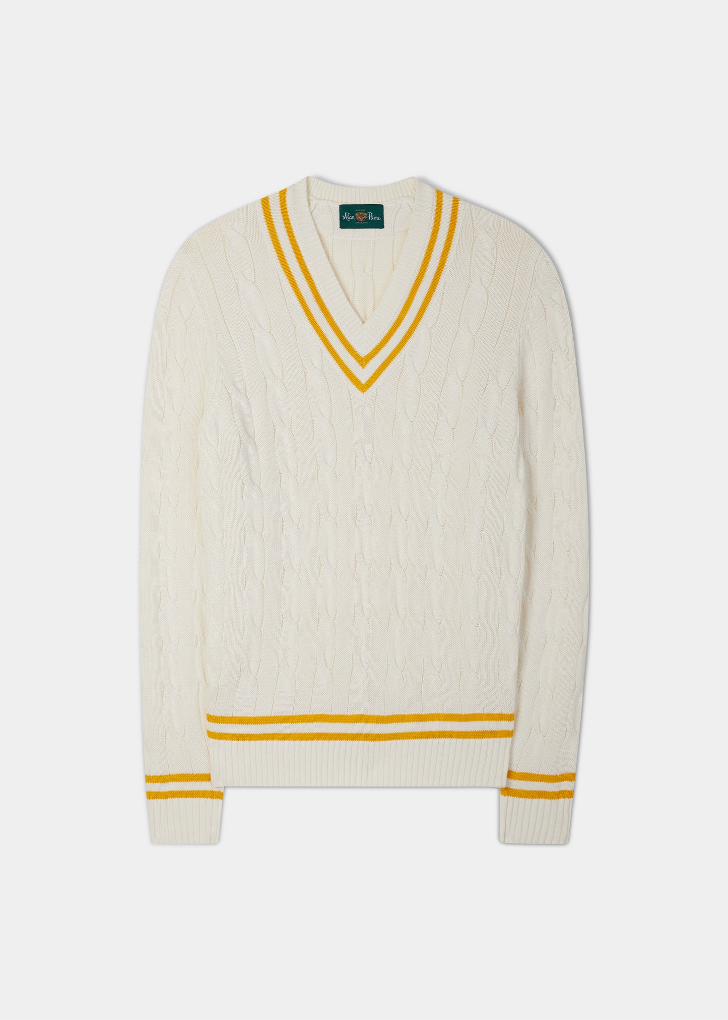 Cotton Cricket Jumper In Ecru and Gold