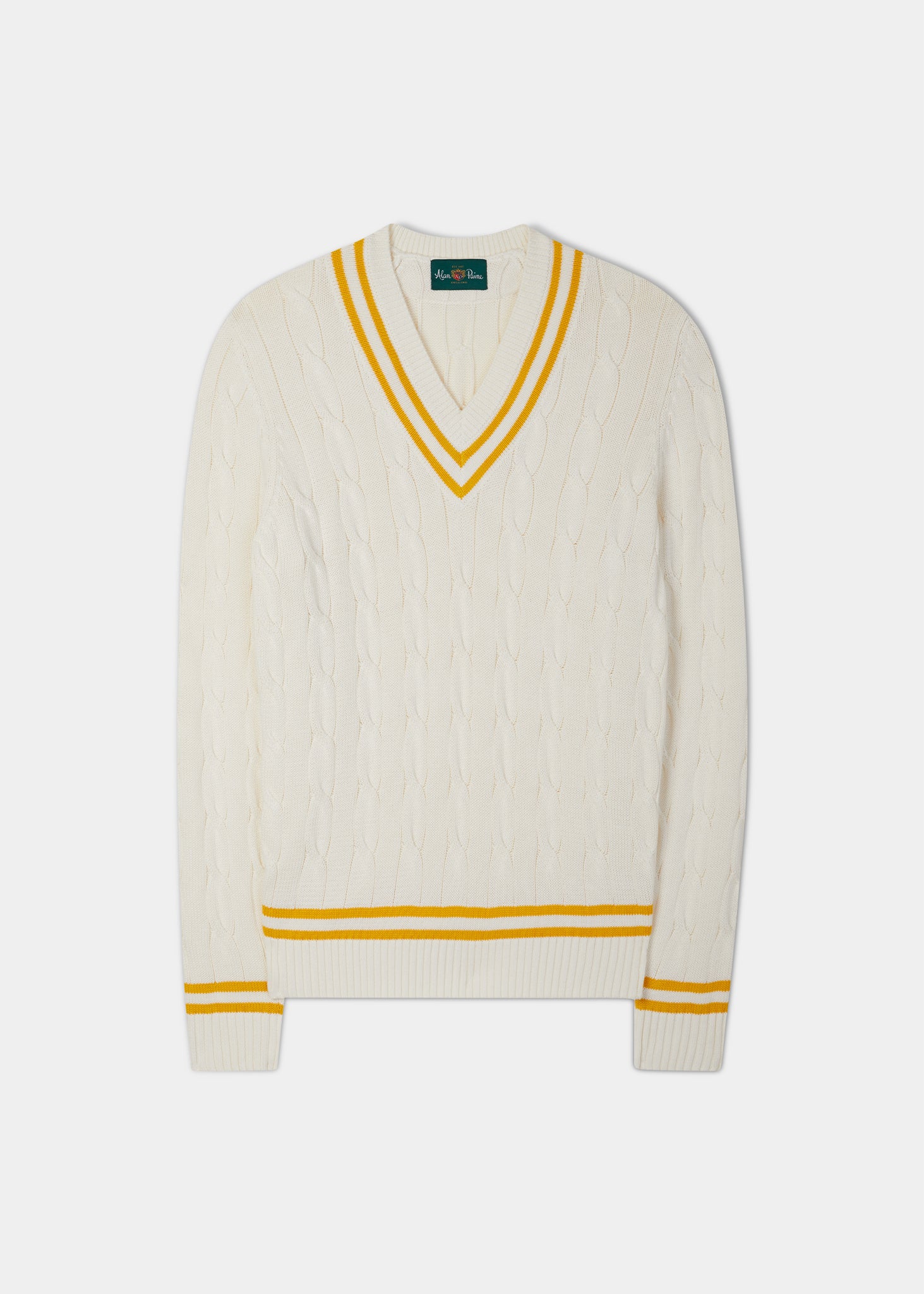 Cotton Cricket Jumper In Ecru and Gold