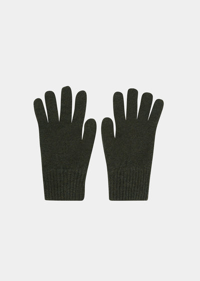 Tideswell Men's Knitted Wool Hat, Scarf and Glove Set In Seaweed