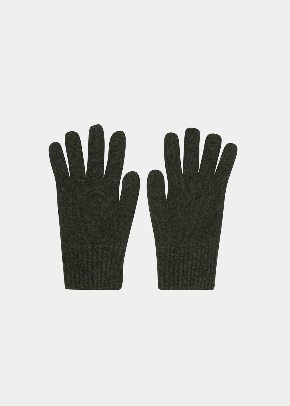 Tideswell Men's Knitted Wool Gloves In Seaweed.
