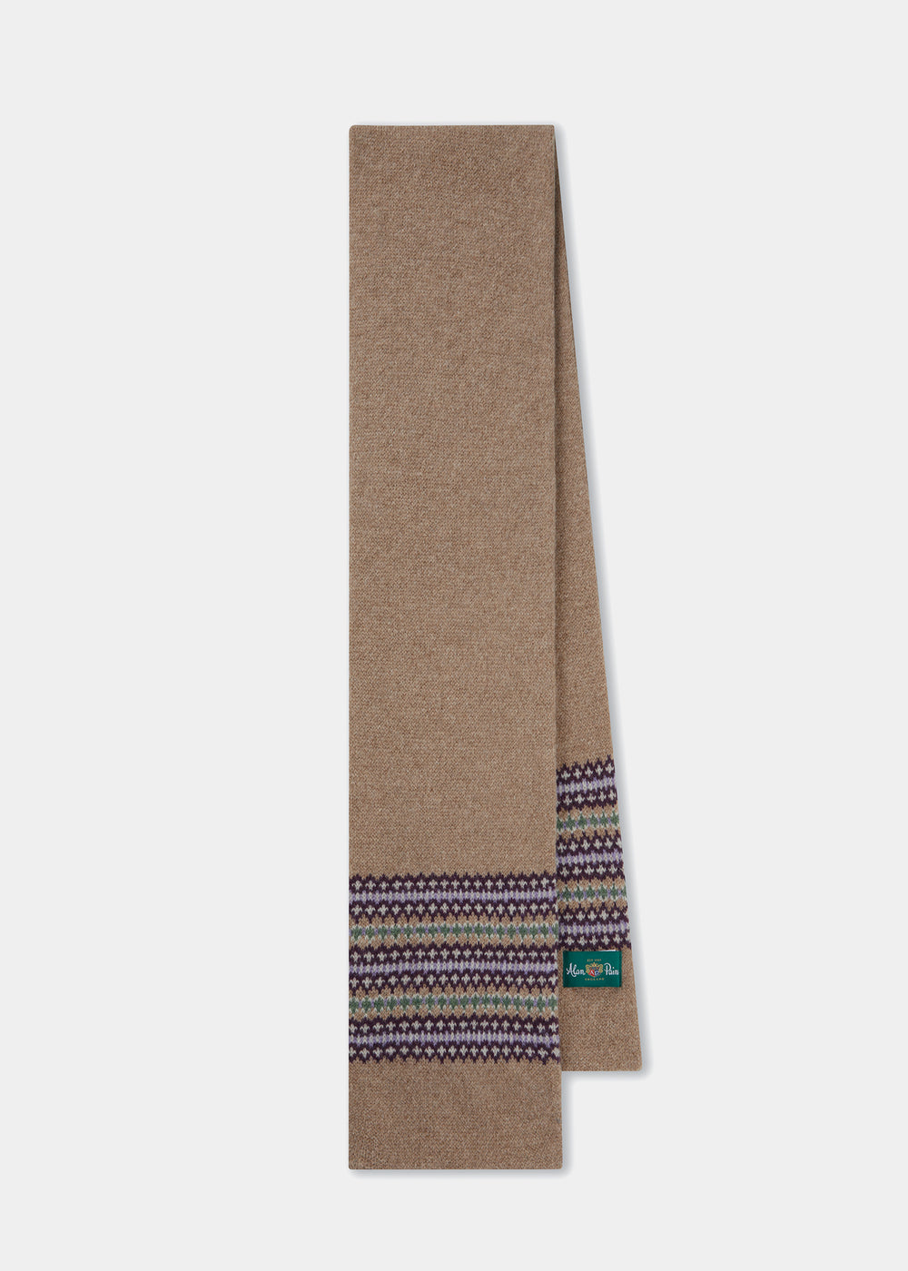Imogen Ladies Knitted Wool Beret, Gloves and Scarf Set In Pecan