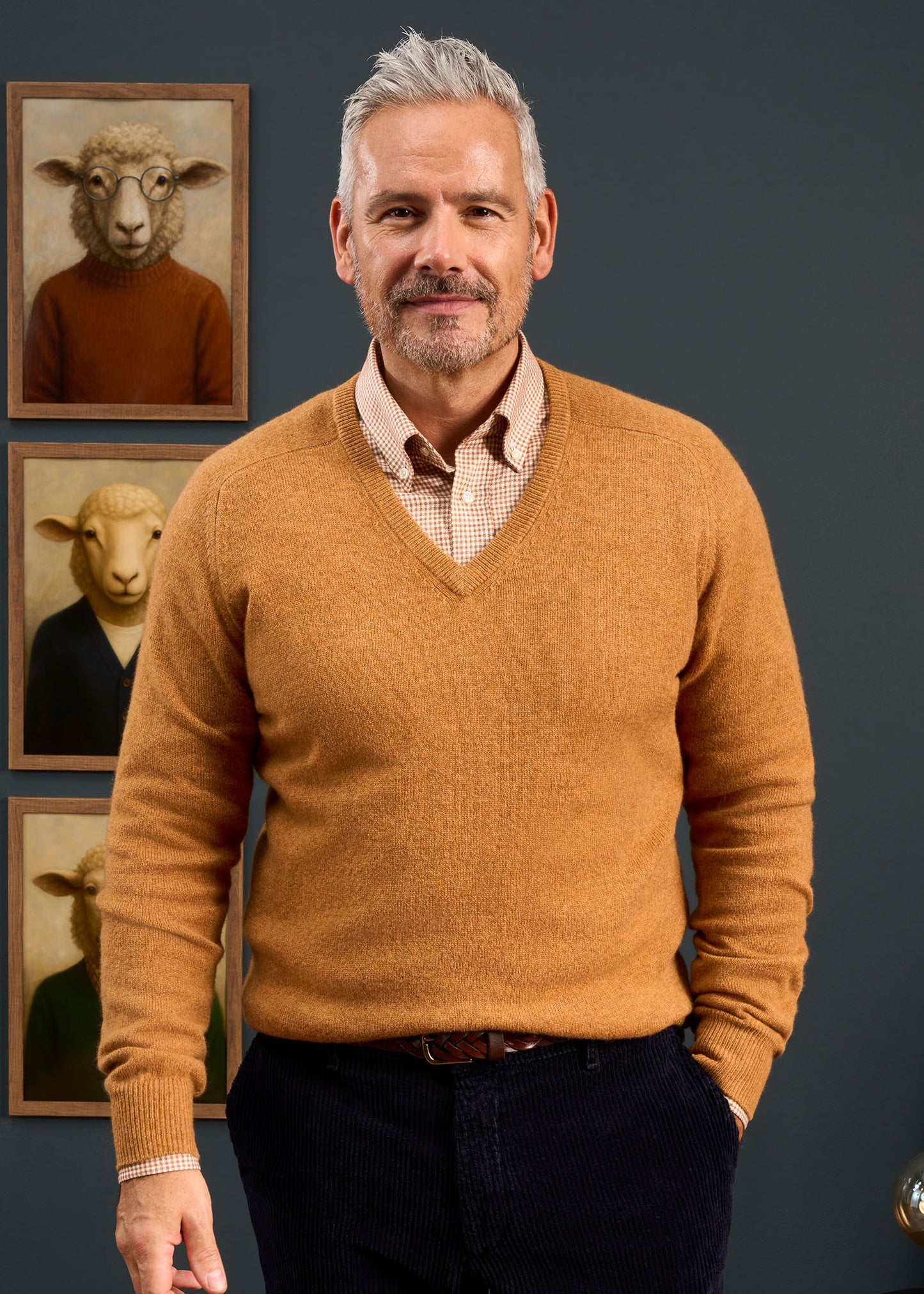 Hampshire Lambswool Jumper in Gazelle