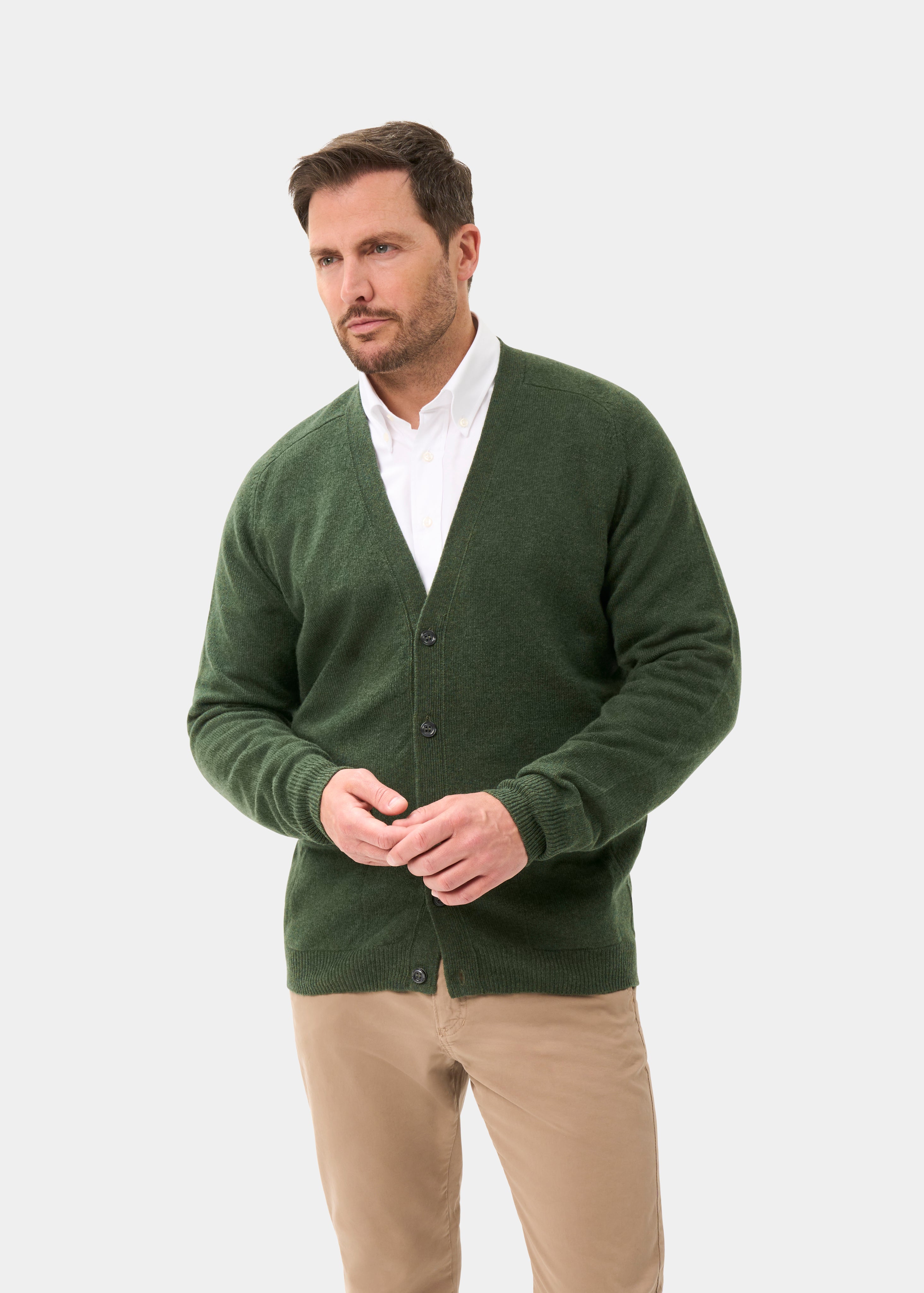 Cornwall Men's Lambswool Cardigan in Landscape – Alan Paine