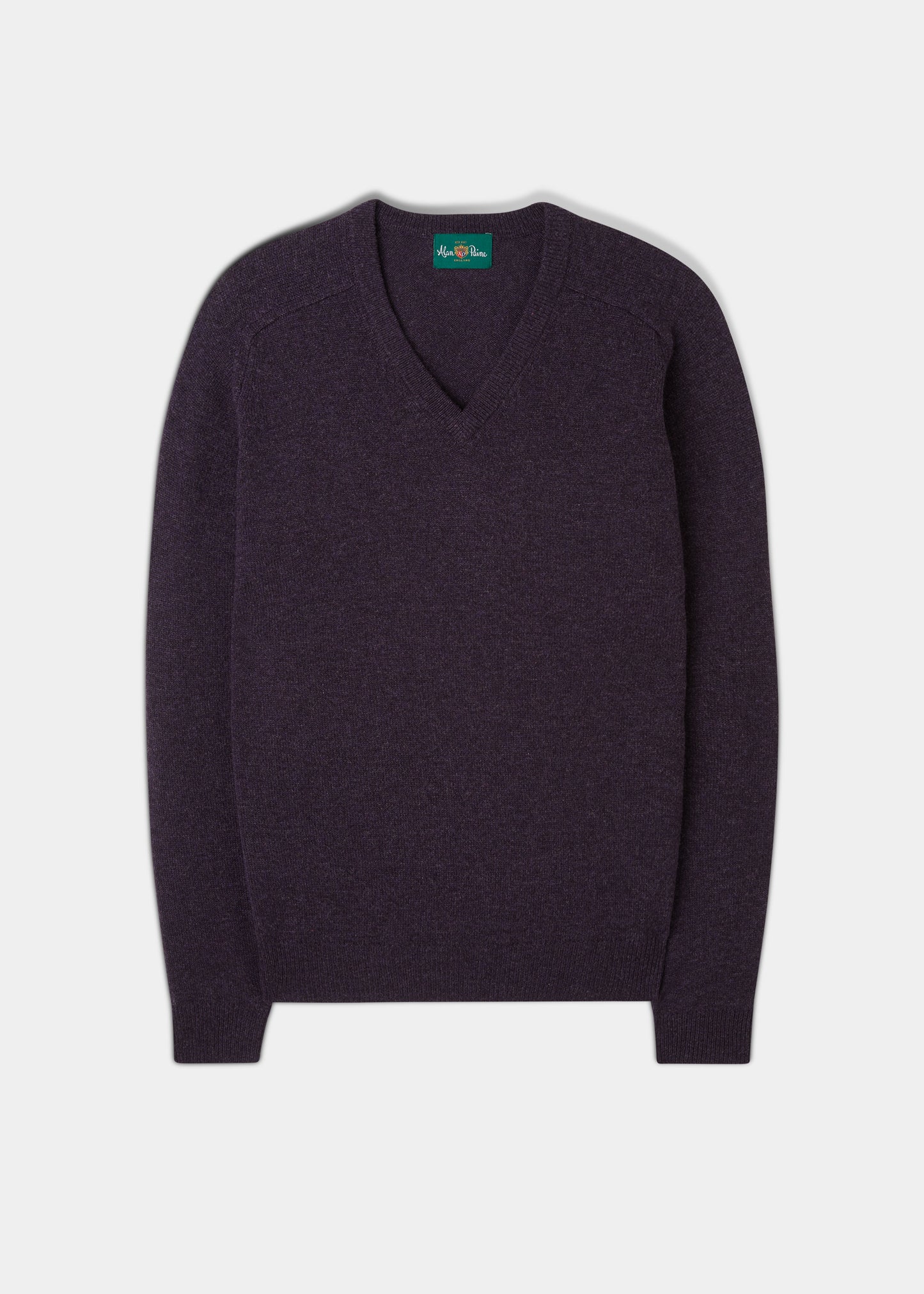 Kilsyth Men's Lambswool Jumper in Elderberry