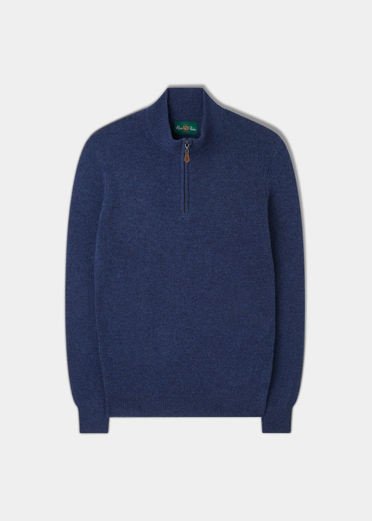 Sutherland Lambswool 1/4 Zip Jumper in Rhapsody