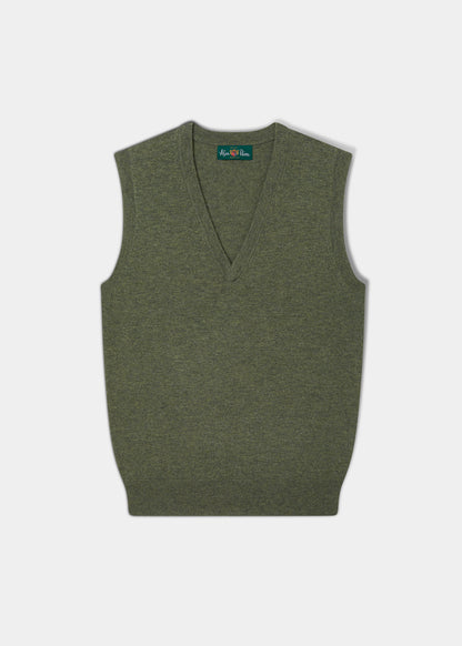 Erin Luxury Vee Neck Fair Isle Tank Top in Landscape