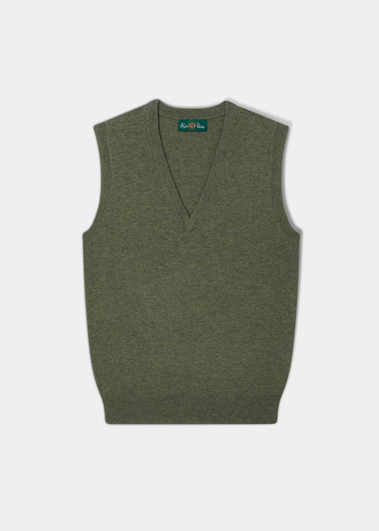 Erin Luxury Vee Neck Fair Isle Tank Top in Landscape