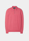 Pentlow Luxury Cotton Long Sleeve Polo Shirt In Swizzle
