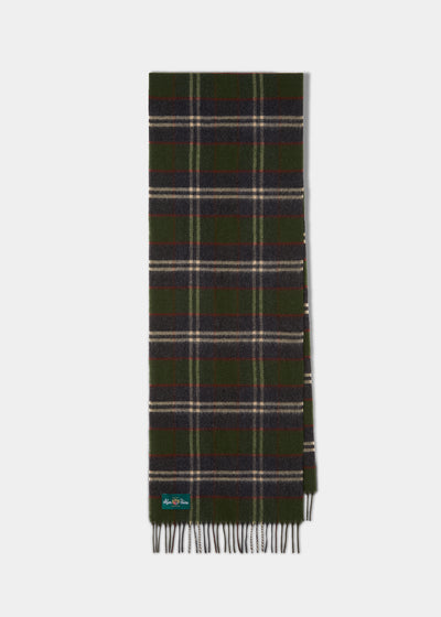Lubmore Wool Plaid Scarf In Green