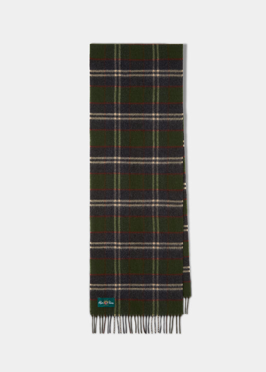 Lubmore Wool Plaid Scarf In Green