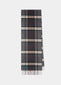 Horden Tartan Plaid Luxury Wool Scarf In Grey