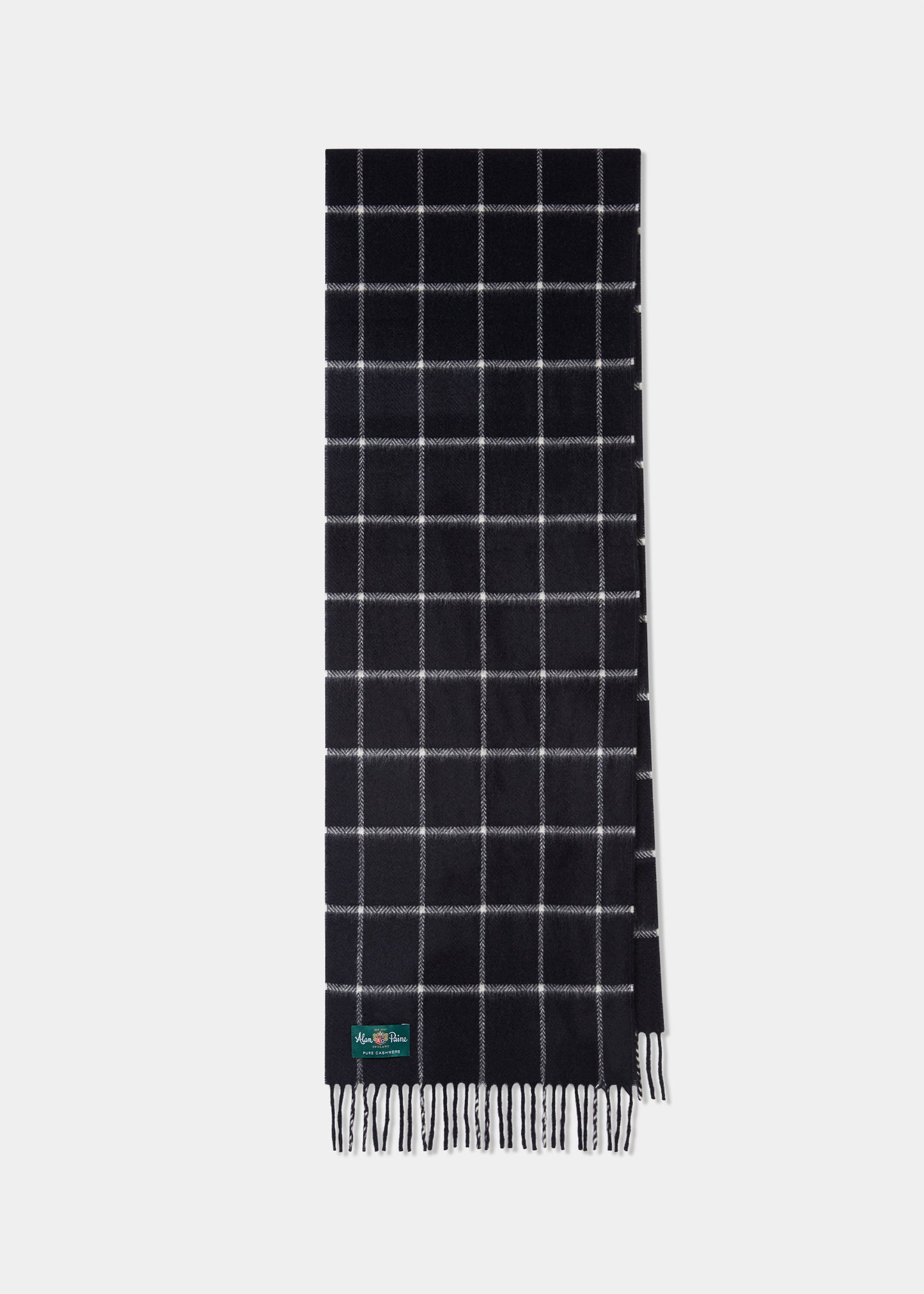 Cashmere Bold Check Scarf In Black