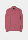 Men's Lambswool 1/4 Zip Jumper in Nougat 