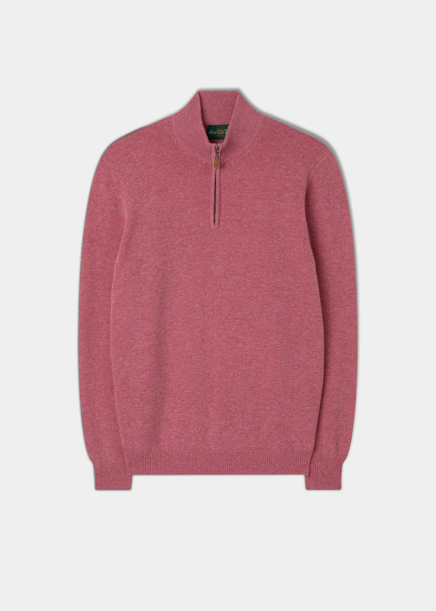 Men's Lambswool 1/4 Zip Jumper in Nougat 