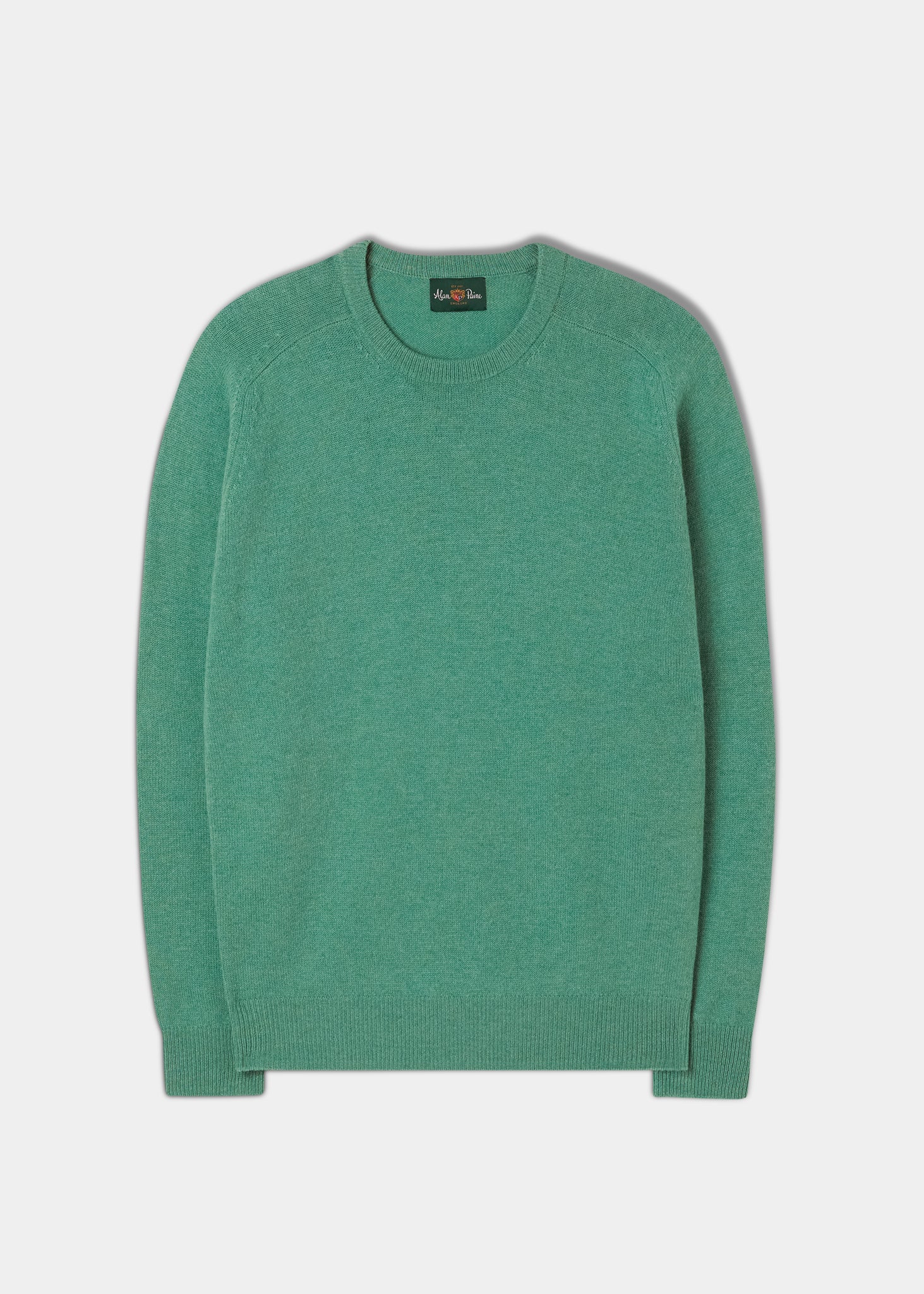 Men's Lambswool Crew Neck Jumper in Munsell Green