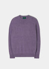 Men's Geelong Lambswool Crew Neck Jumper In Purple Heat