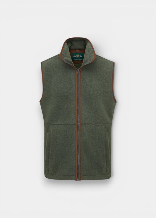 Aylsham Children's Fleece Waistcoat In Cedar Green