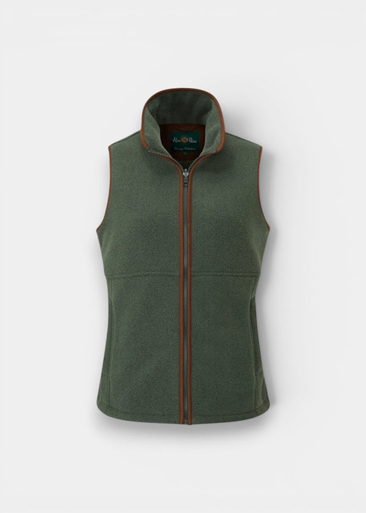 Aylsham Ladies Fleece Gilet In Cedar Green - Regular Fit