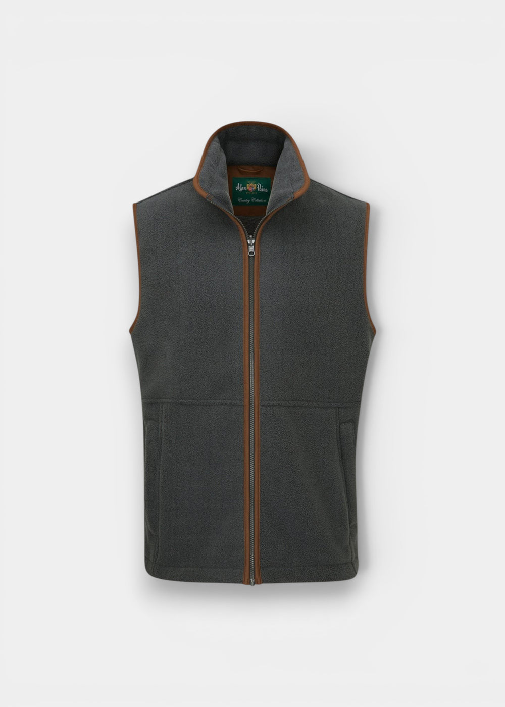 Aylsham Men's Fleece Gilet In Gunmetal - Regular Fit