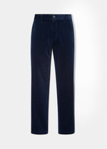 Men's Cotton Cord Trousers In Navy.