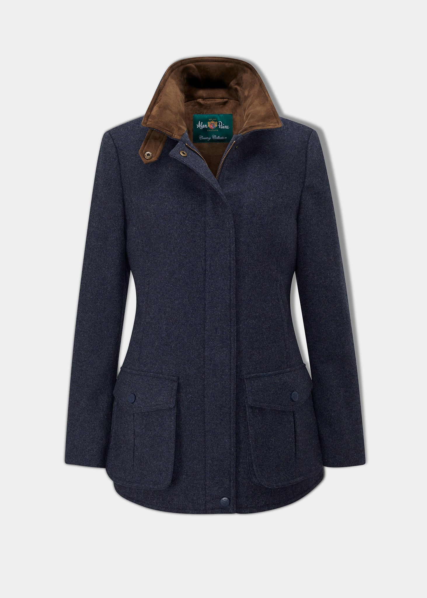 Surrey Ladies Tweed Coat In Blue 