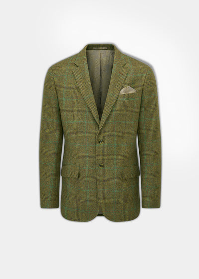 Surrey Tweed Lined Blazer In Marsh
