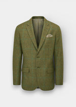 Surrey Men's Tweed Water Repellent Lined Blazer in Marsh  -  Regular Fit