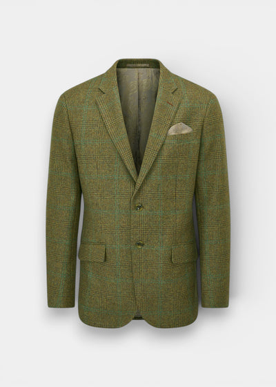 Surrey Men's Tweed Water Repellent Lined Blazer in Marsh  -  Regular Fit