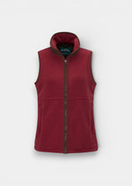Aylsham Ladies Fleece Gilet In Cranberry - Regular Fit