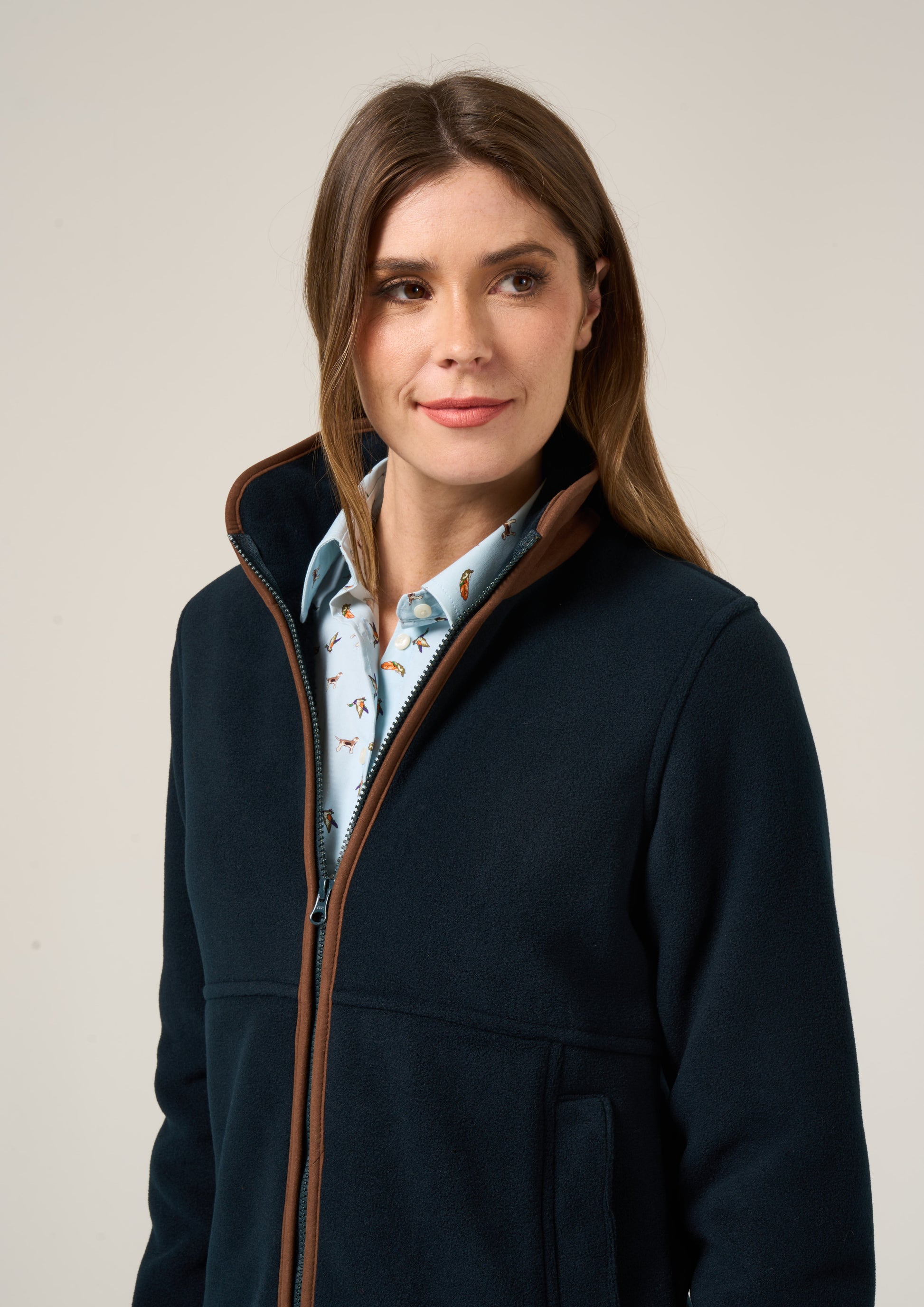 Aylsham Ladies Fleece Jacket In Dark Navy – Alan Paine