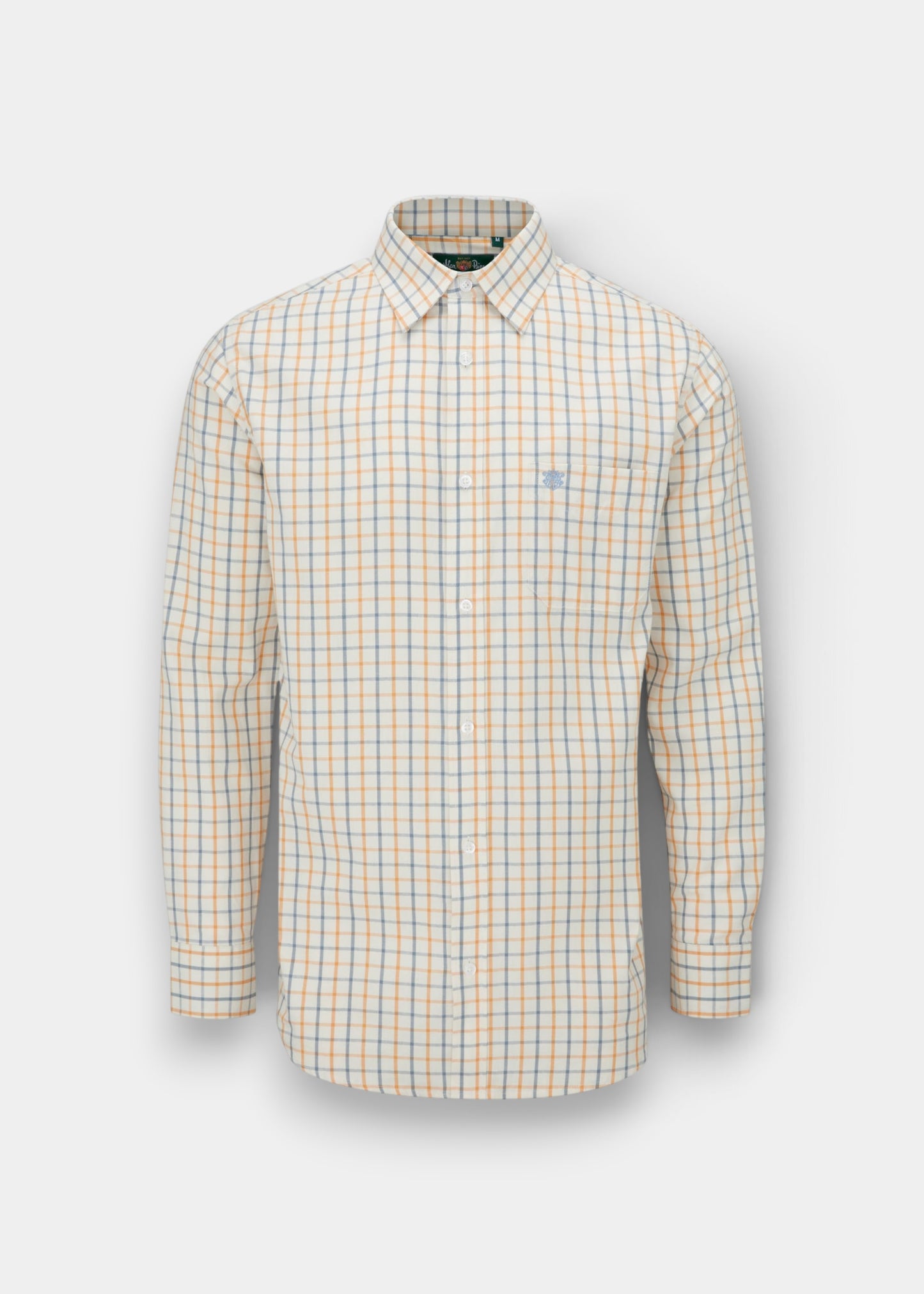 Ilkley Children's Check Country Shirt In Blue and Gold