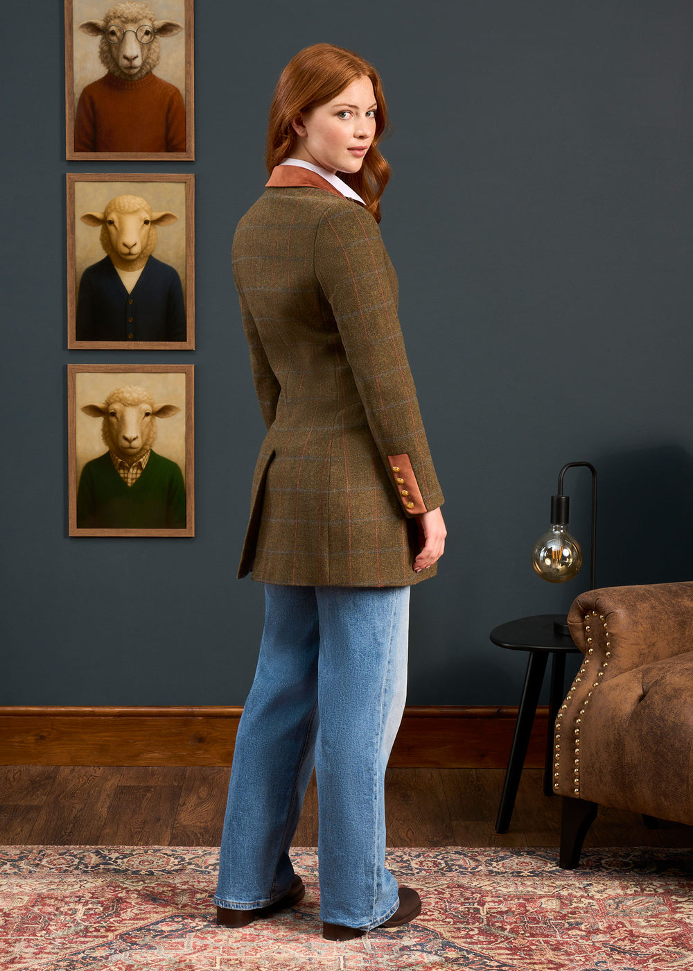 Combrook Ladies Mid-Thigh Coat In Willow - Regular Fit